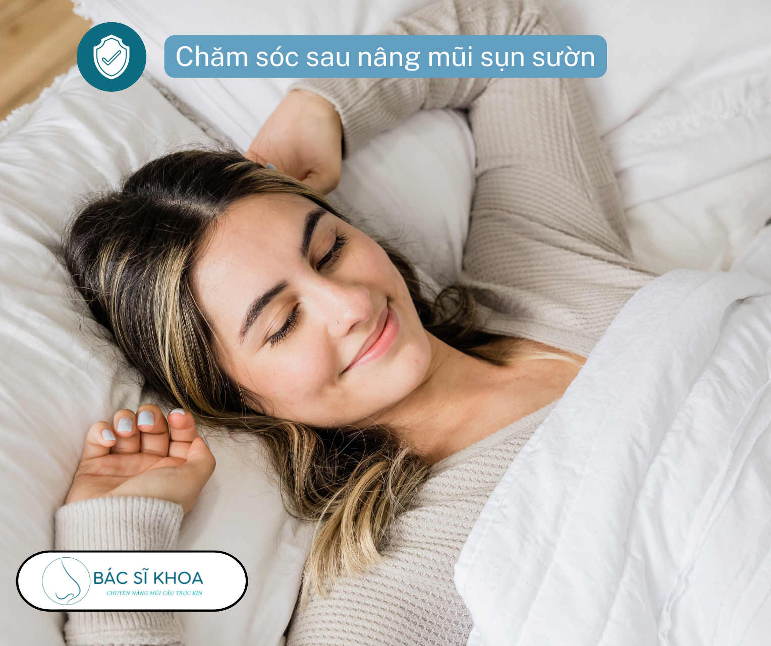 Chăm sóc sau nâng mũi sụn sườn